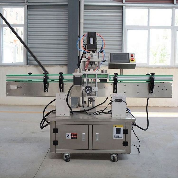 Automatic barcode sticker vial round bottle labeling making machine