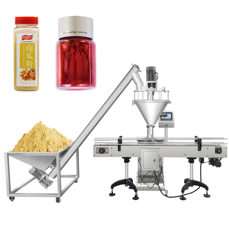 Hot sale automatic auger filler milk powder coffee flour spice cocoa powder bottle jar  can filling machine