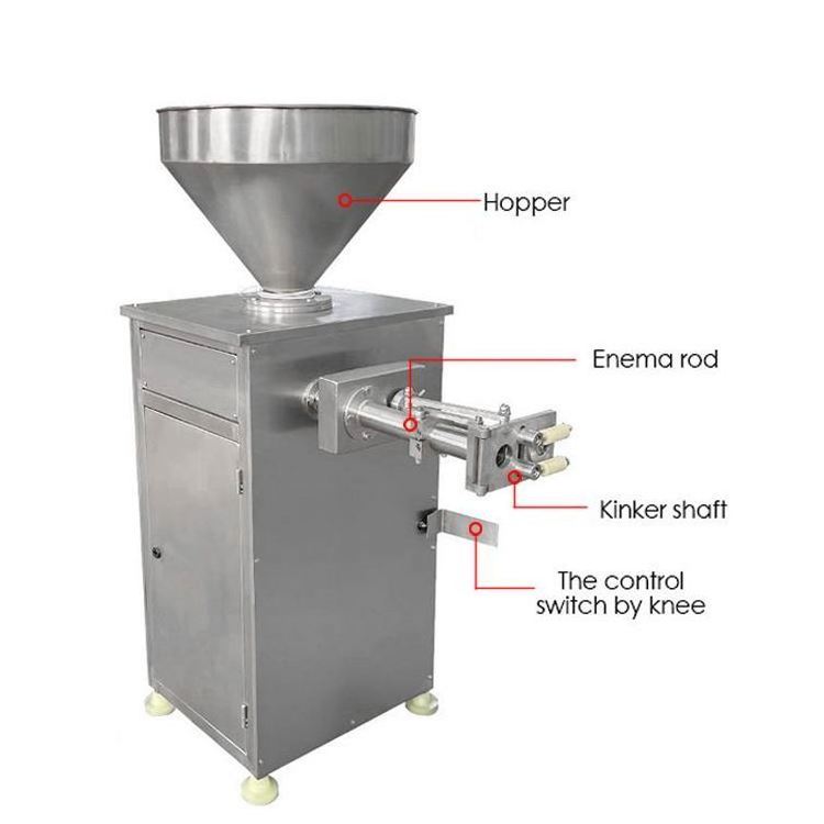 Cheap used hydraulic plastic sausage filler / grinder and stuffer / electric sausage filling enema machine for sale