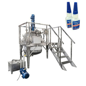 Mobilizable industrial 1000 liter emulsion lotion blender steam jacket mixing tank with stirrer and agitator