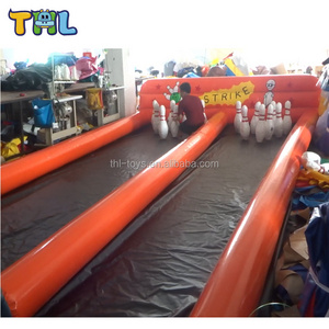 Outdoor sport games inflatable bowling lanes for sale/inflatable bowling alley for adult