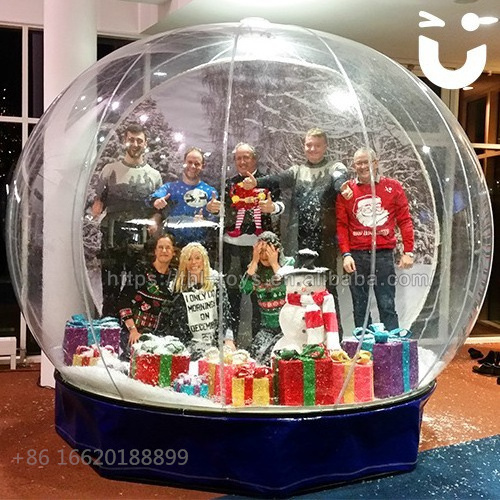 Giant outdoor 2m/3m/4m Diameter inflatable Christmas snow globe ball Transparent Photo Booth Hot Sale