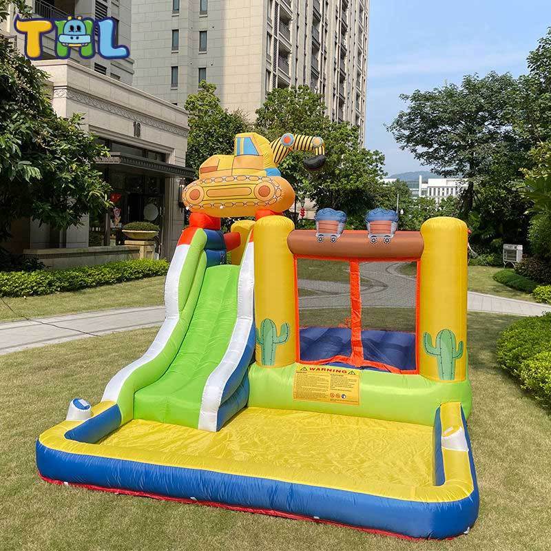 Customizable PVC Commercial Inflatable Digger Monster Truck Bounce House Combo Bouncing Castle And Slide