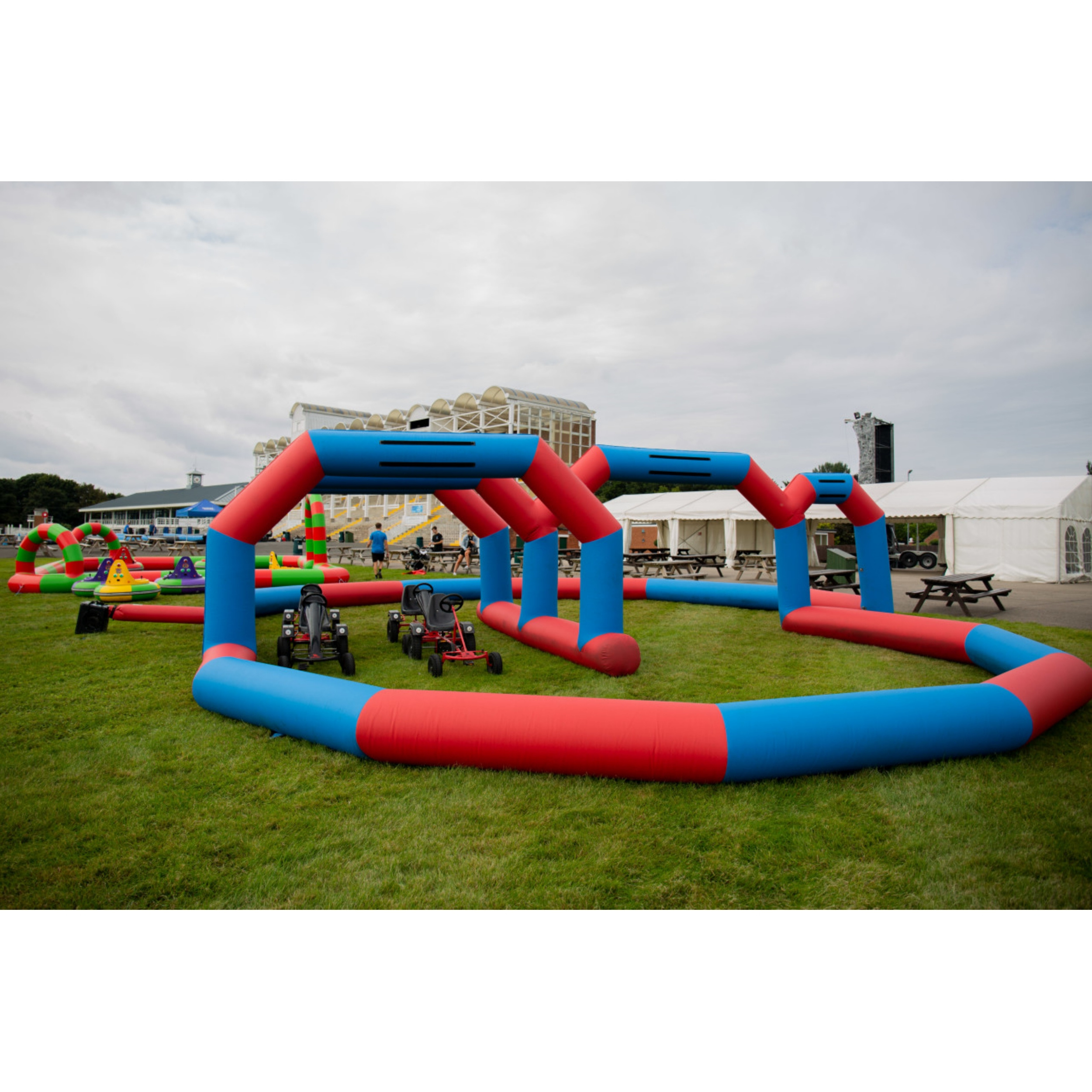 Inflatable Houses Bouncer High Quality Bouncer Bounce House Air Inflatable Go Kart Rc Race Track