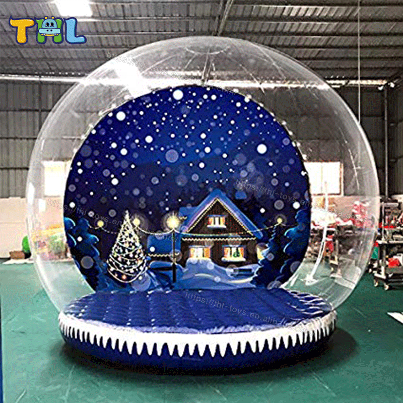 Top Quality Inflatable Human Snowball Giant Photo Booth Tent Transparent Inflatable Snow Globe