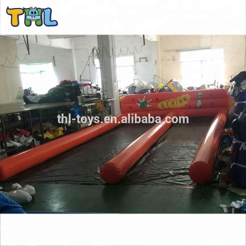 Outdoor sport games inflatable bowling lanes for sale/inflatable bowling alley for adult