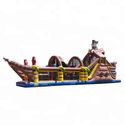 cheap giant inflatable pirate ship slide for kids/inflatable pirate ship bouncy castle