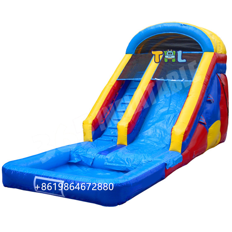 New style blue used inflatable water slide for sale inflatable pool slide inflatable swimming pool slide for sale