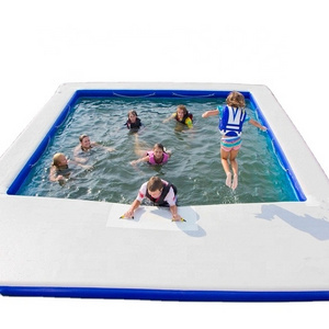 Large Foldable Inflatable Yacht Floating Ocean Sea Swimming Pool with Anti Jellyfish Net