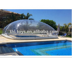 Inflatable Hot Tub Swiming Pool Cover Solar Dome Cover Tent Pool Dome with Air Blower Pump