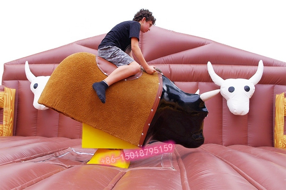 Cheap Red Bull Ride Inflatable Rodeo Mechanical Bull Riding Interactive Adult Game Machine Bull Games for Sale