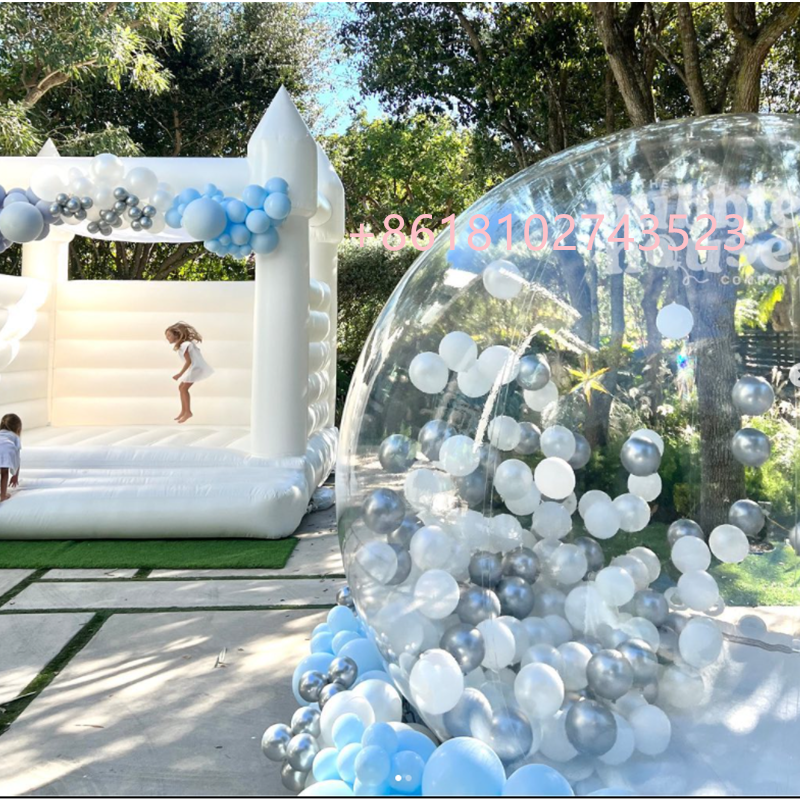 Popular bubble tent bubble house balloons  hire inflatable transparent bubble tent with balloons for outdoor show