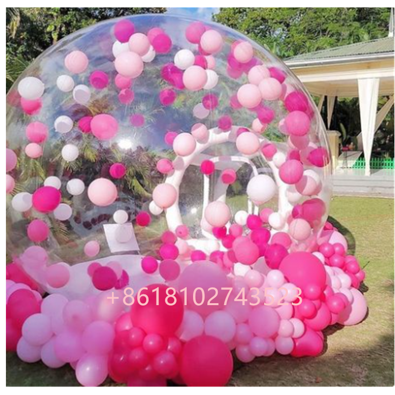 Popular bubble tent bubble house balloons  hire inflatable transparent bubble tent with balloons for outdoor show