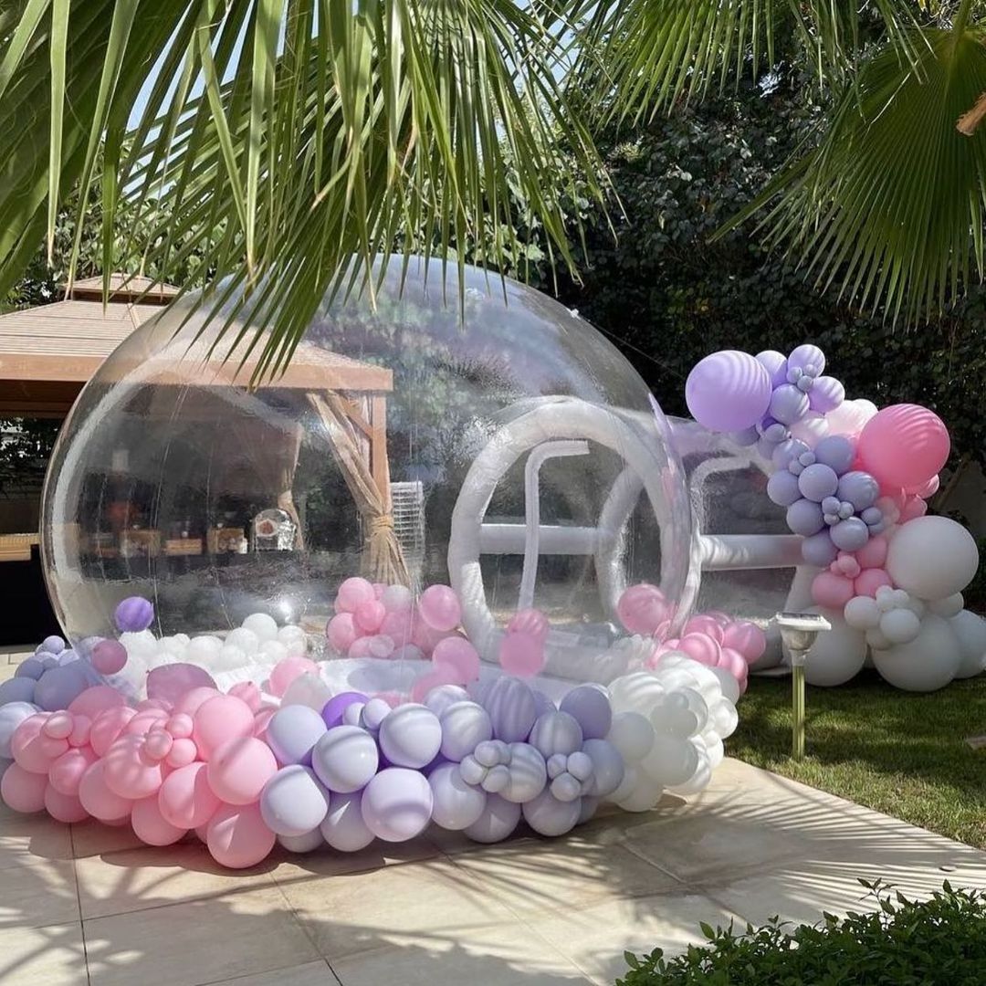 commercial carpas inflables burbuja Transparent clear domes kids party inflatable balloon dome tent inflated bubble bouncy house