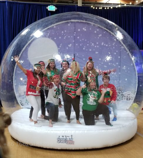 Giant outdoor 2m/3m/4m Diameter inflatable Christmas snow globe ball Transparent Photo Booth Hot Sale