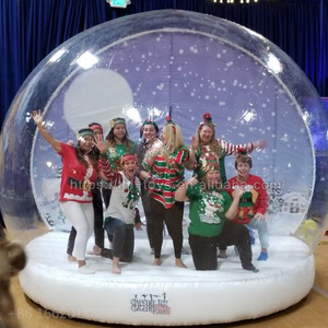 Giant outdoor 2m/3m/4m Diameter inflatable Christmas snow globe ball Transparent Photo Booth Hot Sale