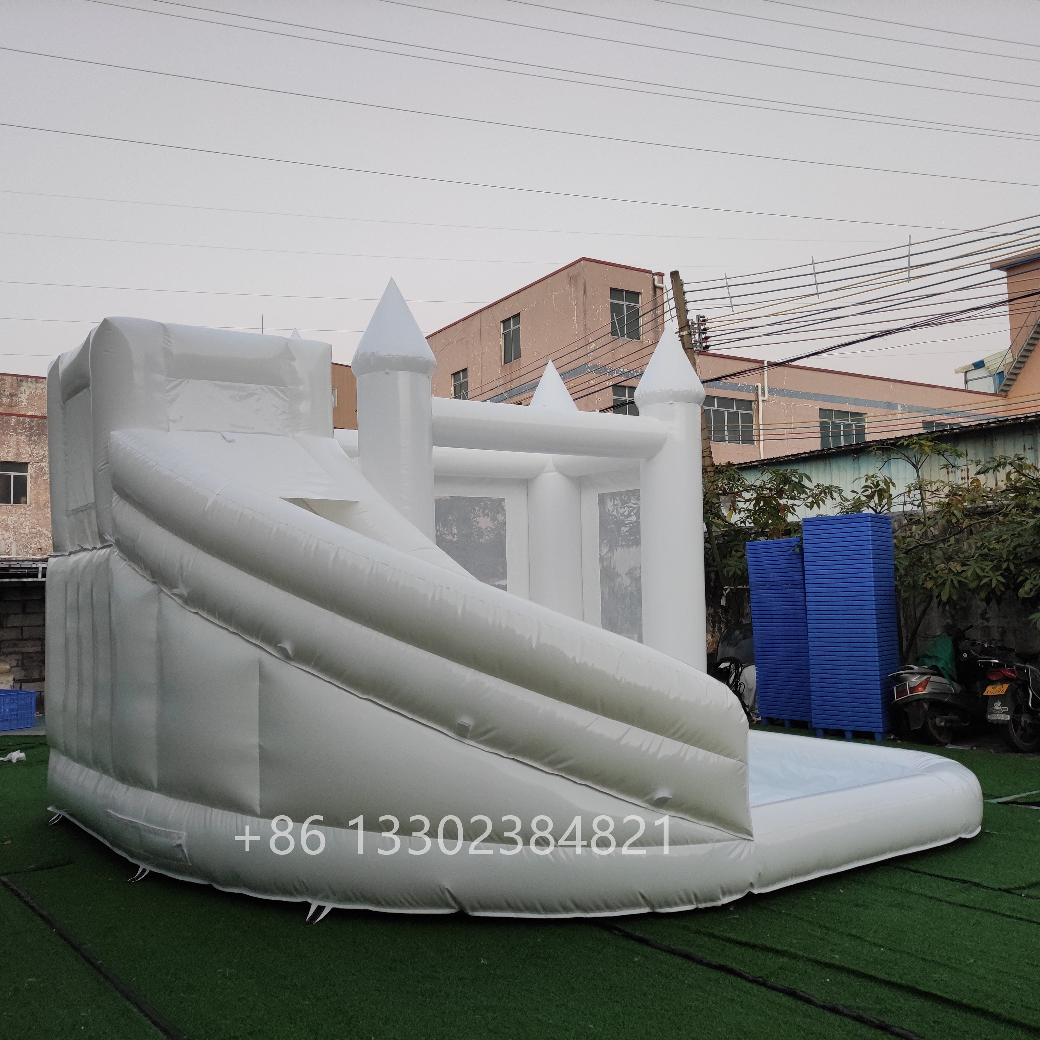 Outdoor Playground inflatable white bounce house kids white adult bounce house inflatable with ball pit