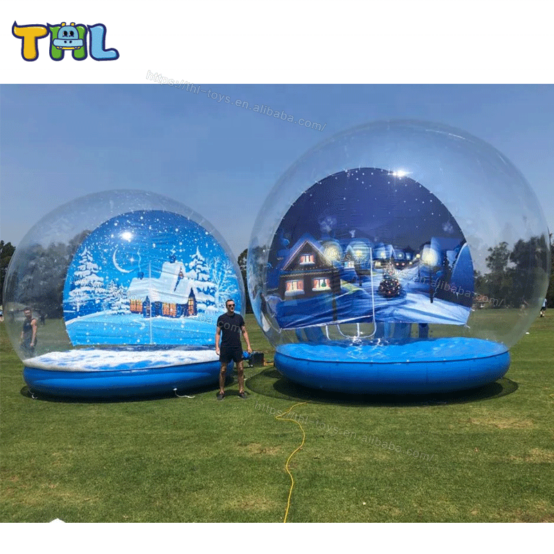 16ft Christmas Inflatable Snow Globe 5 Meters Giant Inflated Snowball Tent Toys