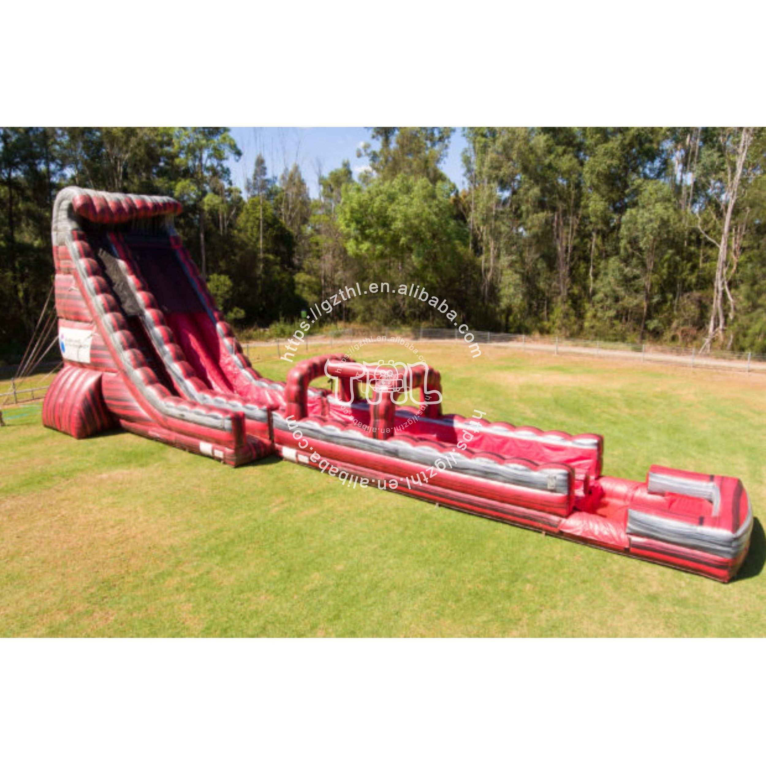 Inflatable water slide adult and children inflatable water slide outdoor rock climbing wall slide and splash pool