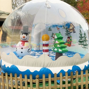 Transparent giant inflatable snow globe advertising bubble ball Christmas decoration custom inflatable snow ball