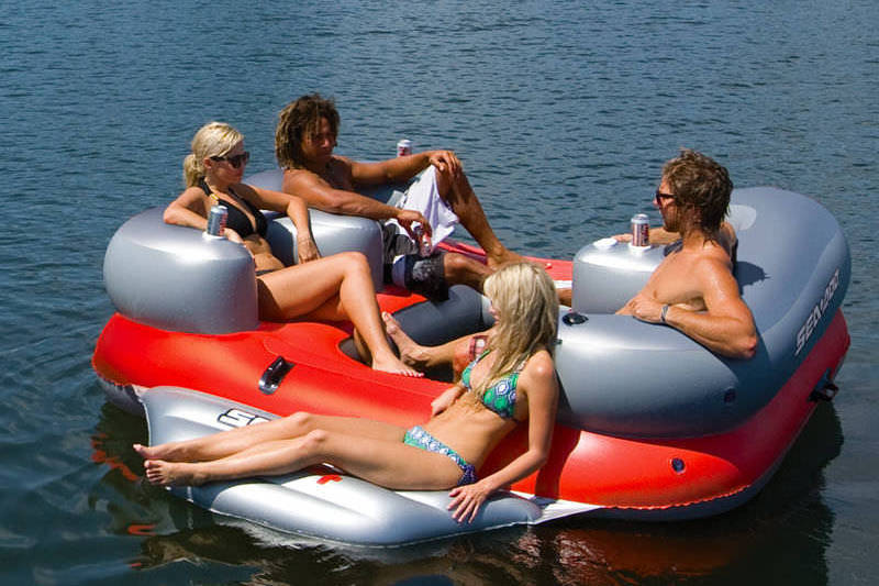 Lake Pool Water Games Inflatable Floating Water Island lounge for aqua Park