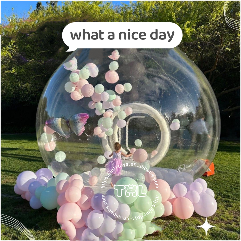 Kids Party Balloons Fun House Giant Clear Inflatable Bubble Tent Transparent Inflatable Bubble Balloons House