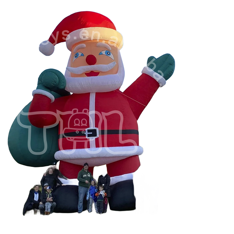 giant inflatable Christmas Santa Claus decoration yard Santa Claus inflatable with gift bag for decoration