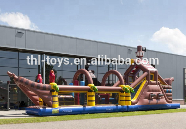 cheap giant inflatable pirate ship slide for kids/inflatable pirate ship bouncy castle