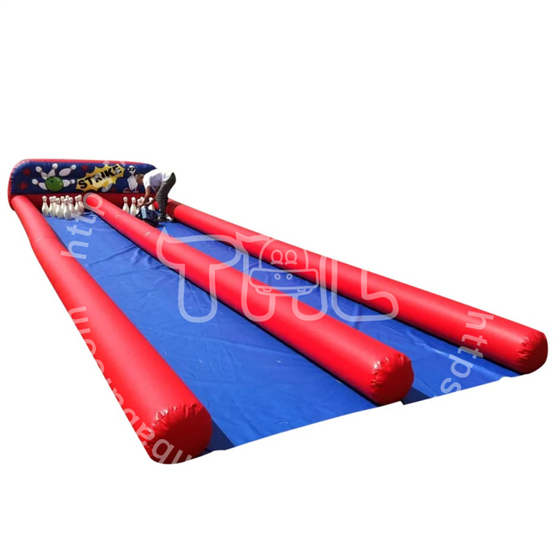 hot selling popular outdoor sports games inflatable bowling sets with bowl for adults kids bowling alley game set