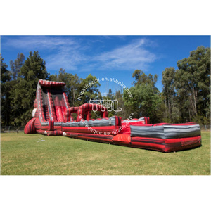 Inflatable water slide adult and children inflatable water slide outdoor rock climbing wall slide and splash pool