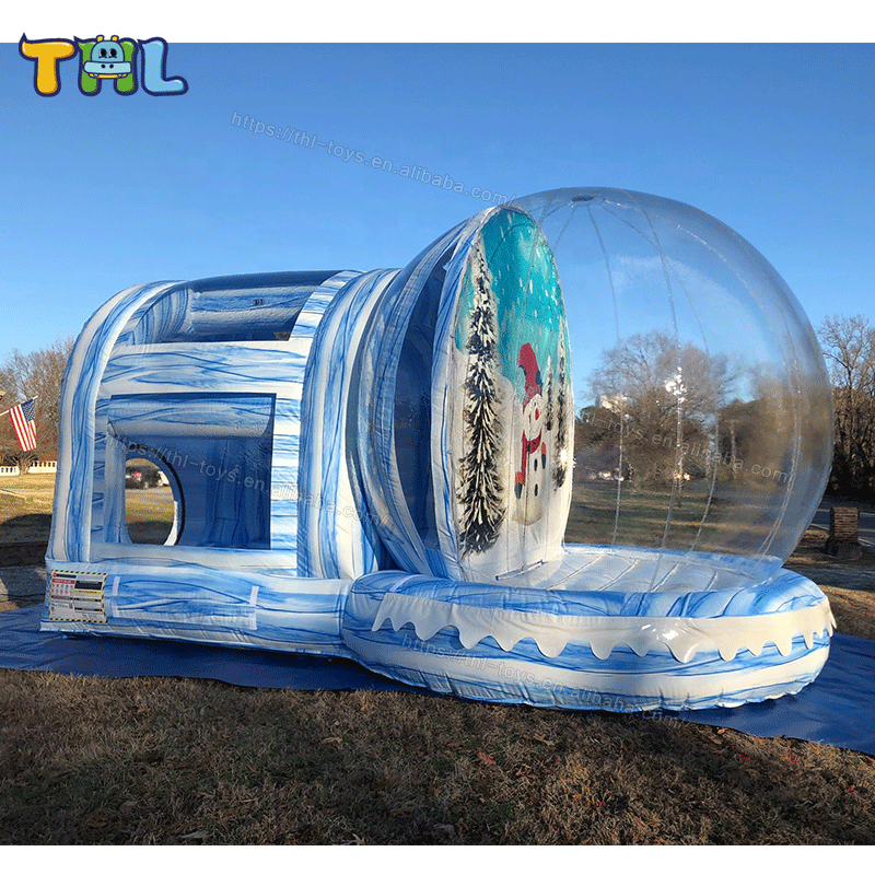 Top Quality Inflatable Human Snowball Giant Photo Booth Tent Transparent Inflatable Snow Globe