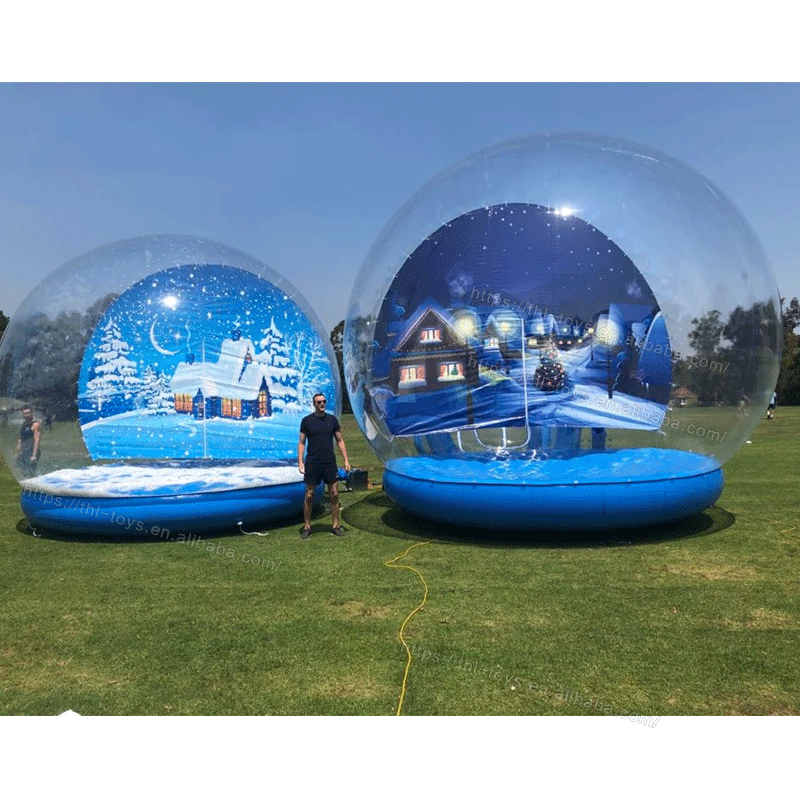 Giant outdoor 2m/3m/4m Diameter inflatable Christmas snow globe ball Transparent Photo Booth Hot Sale