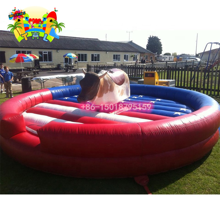 Cheap Red Bull Ride Inflatable Rodeo Mechanical Bull Riding Interactive Adult Game Machine Bull Games for Sale