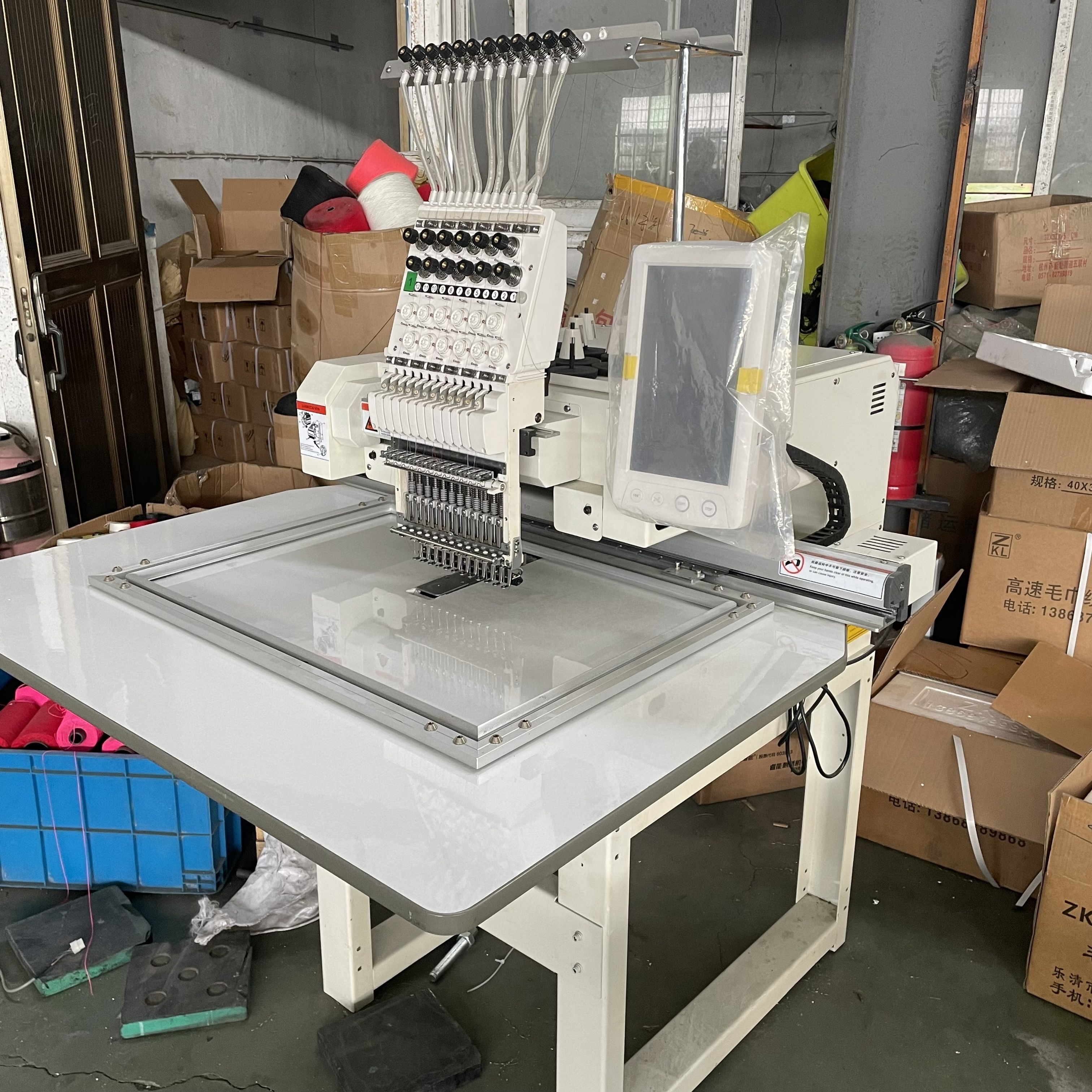 1 Head Embroidery Machine with Laser Cutting for Caps T-Shirts Pants Logo Embroidery Factory Price