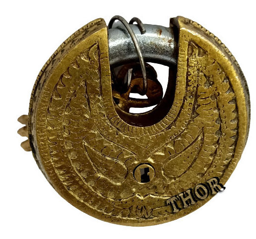 Fish Design Shaped Brass Lock Antique Handcrafted Locks for Padlock Brass Lock Security Home Decor