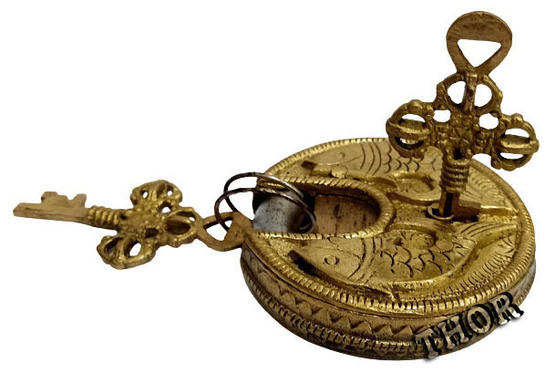 Fish Design Shaped Brass Lock Antique Handcrafted Locks for Padlock Brass Lock Security Home Decor