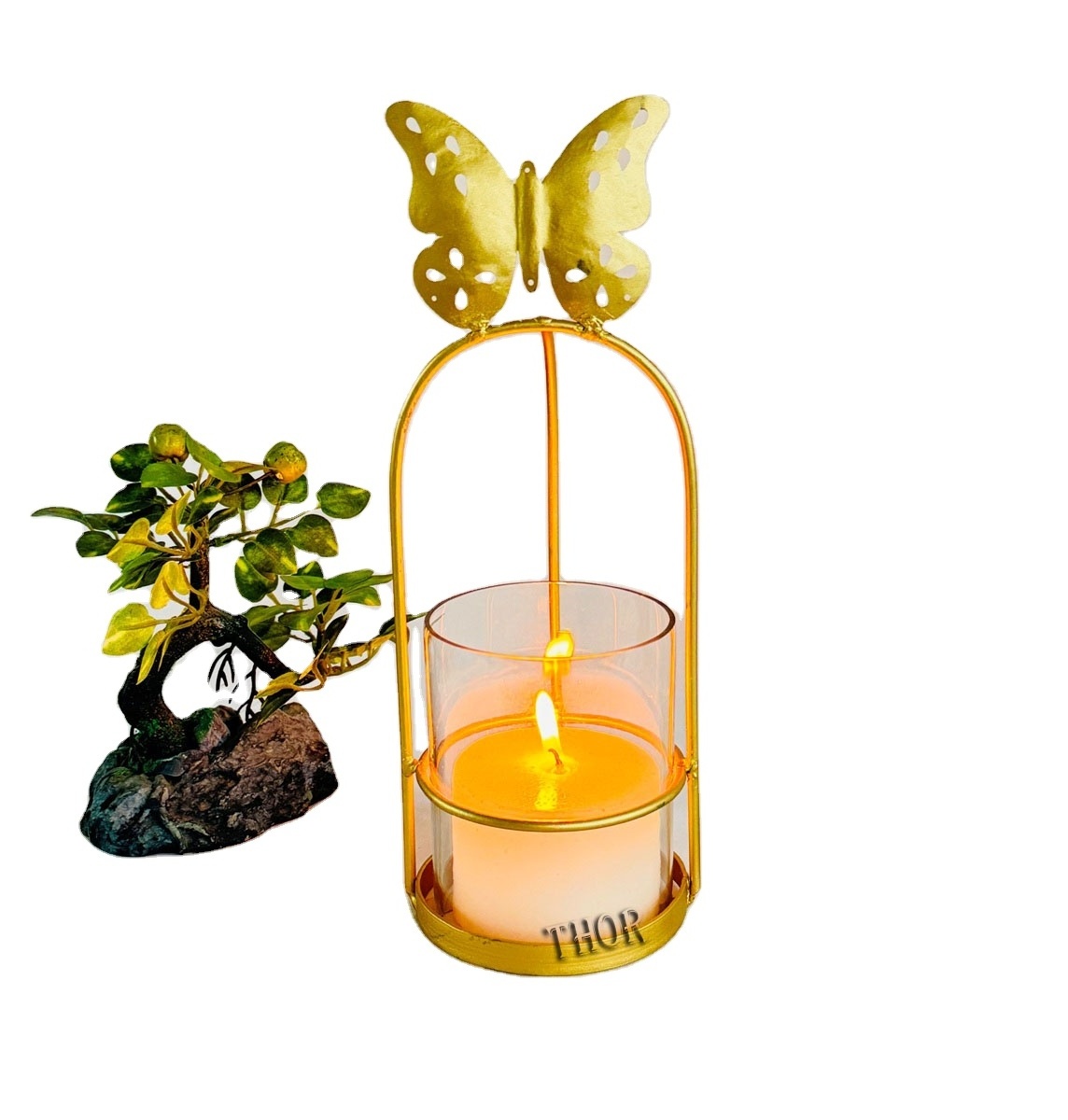 Butterfly Tealight Candle Holder Tea Light Holder with Tea Lights for Diwali Decoration Handicraft