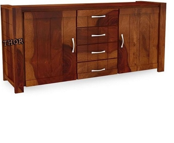 furniture Brown Cabinet Retro Wooden Sideboard Side Cabinet for Living Room Bedroom Hallway Kitchen