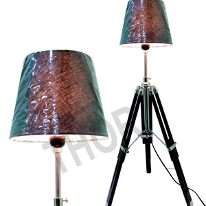 Nautical Wooden Tripod Table Lamp with Black Shade Lamp Beautiful Design Home Decor