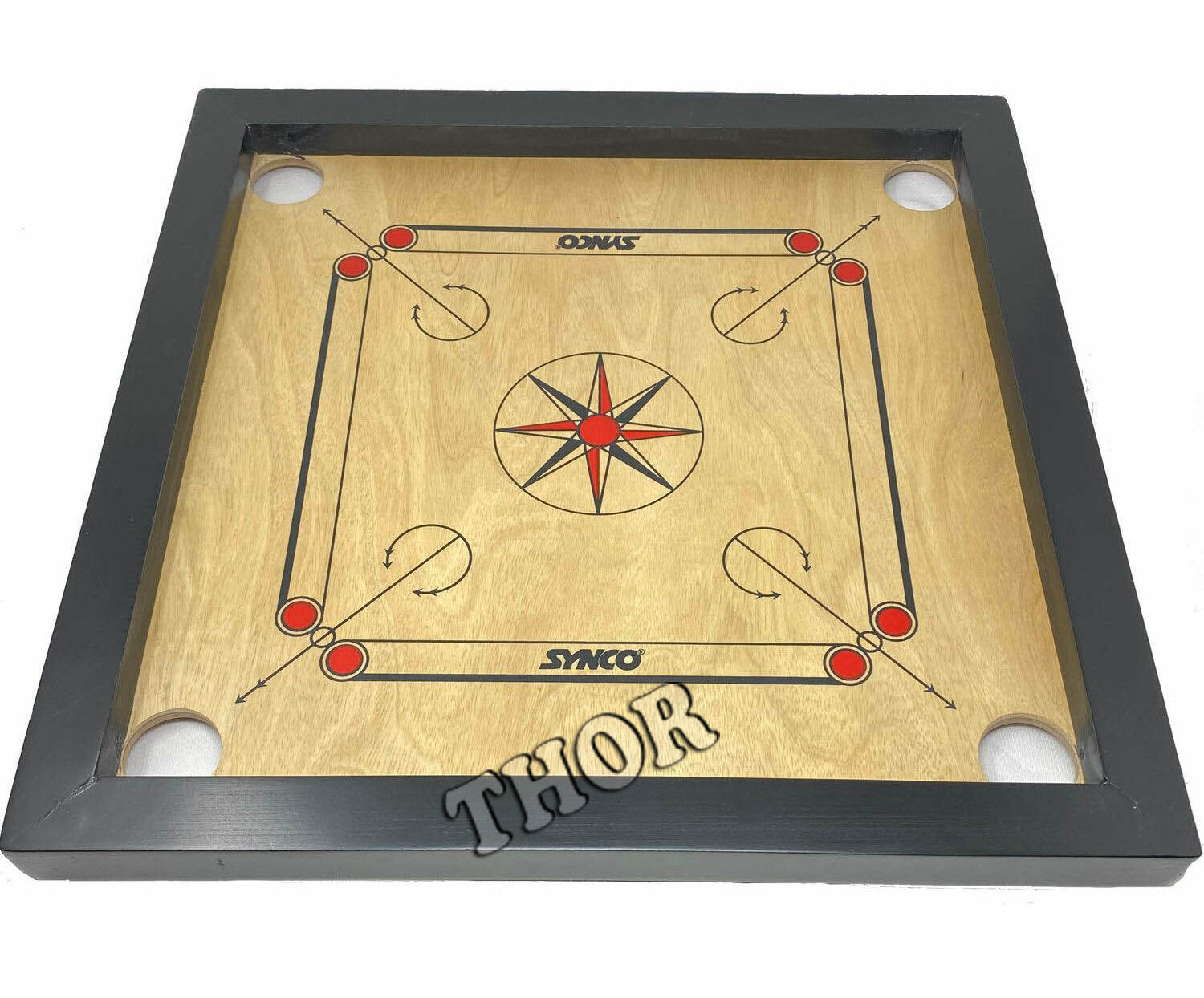 High Quality Wooden Carrom Board 27 X 27 inch Coins Striker and Boric Powder