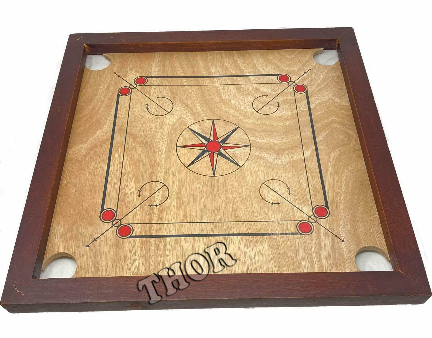 Wooden Carrom Board  High Quality Coins Striker and Boric Powder