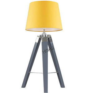 LED desk lamp design vintage bedside lamp Wooden Tripod Table lamp with Shade and Bulb Home For Living Room Decor