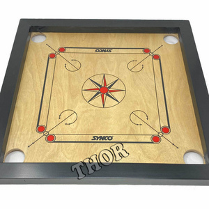 High Quality Wooden Carrom Board 27 X 27 inch Coins Striker and Boric Powder