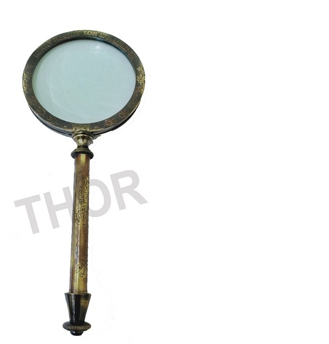 Collectible Brass Magnifier Glass Lens Magnifying Glass Office Decorative  Desk Top Magnifier