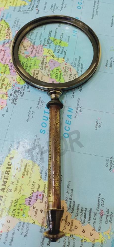 Collectible Brass Magnifier Glass Lens Magnifying Glass Office Decorative  Desk Top Magnifier