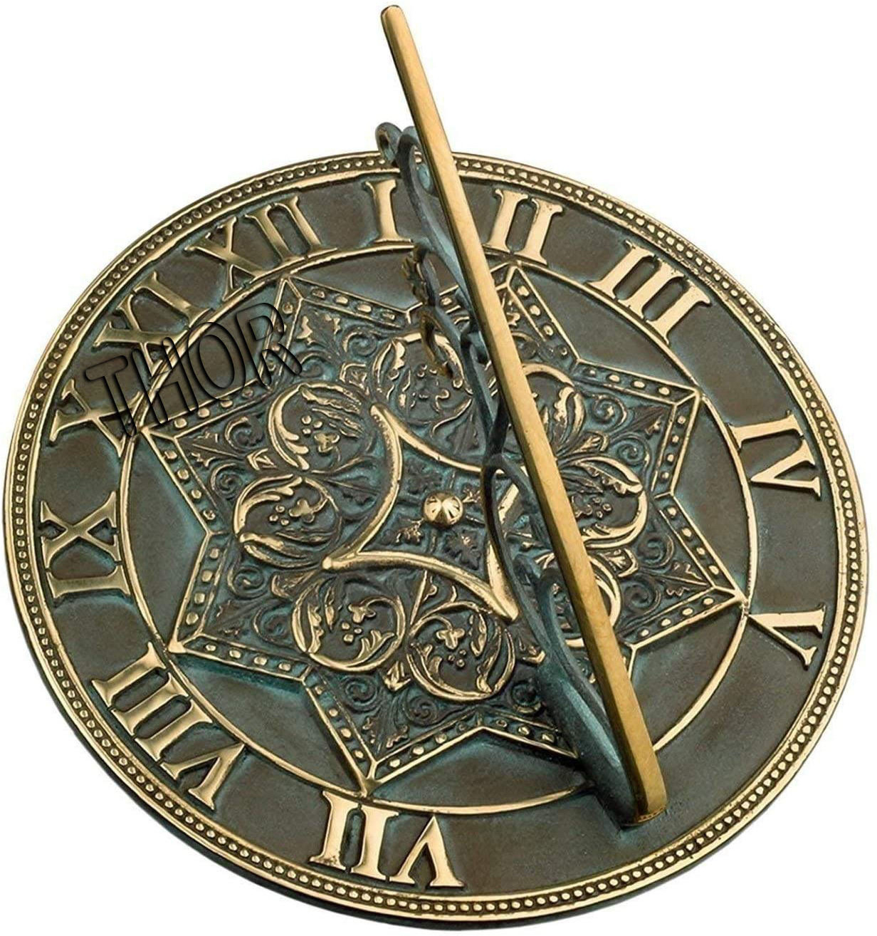 Nautical Antique Brass  Garden Sundial Compass Mom s Garden Sundial Gift for Her Handmade in England Unique Gifts