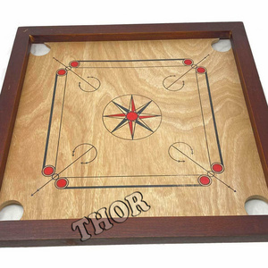 Wooden Carrom Board  High Quality Coins Striker and Boric Powder