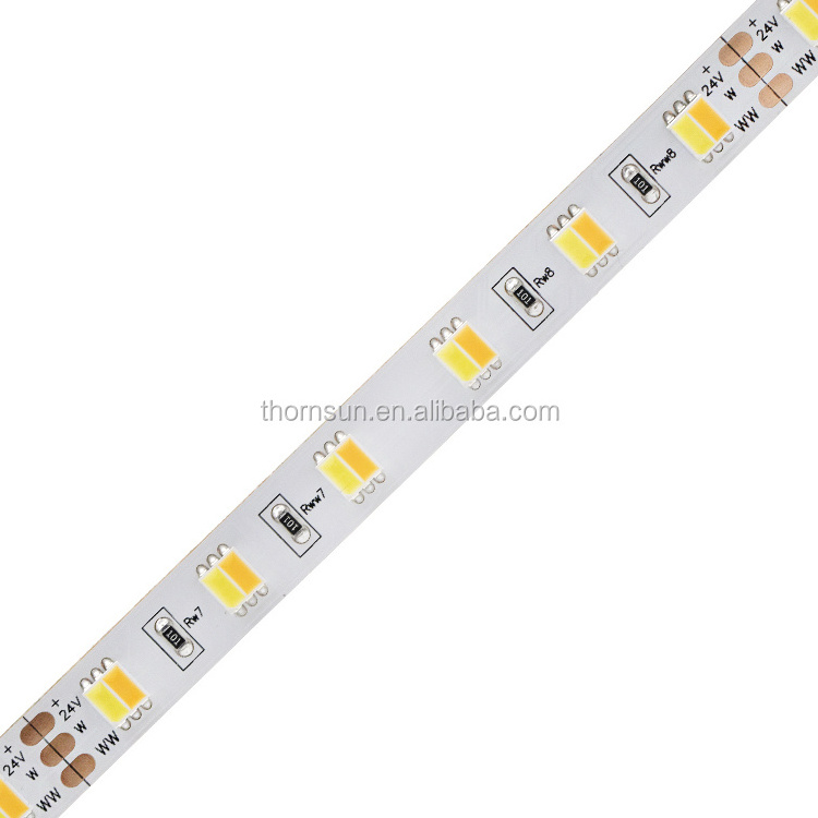 Dual color 24v ww cw led strip 2500k-6500k dimmable white led strip