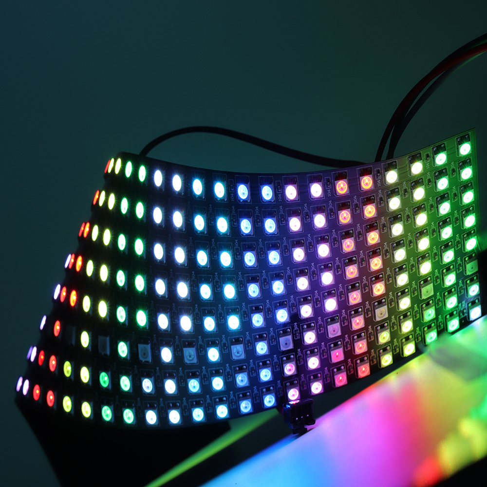 High quality flexible 8x32 led matrix addressable ws2812b p10 rgb led matrix panel