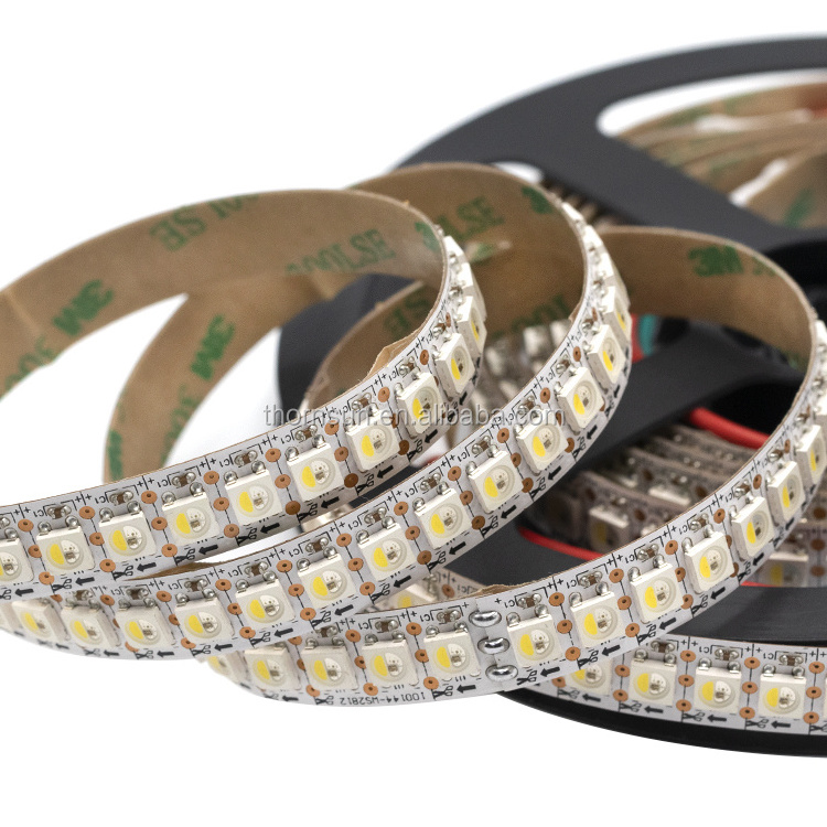 Sk6812 rgbnw 6500k magic rgbww 5050 smd led tape stripe strip light 144 led/m 1m black